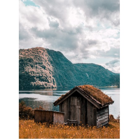 Photo Poster Print - Cabin on the lake